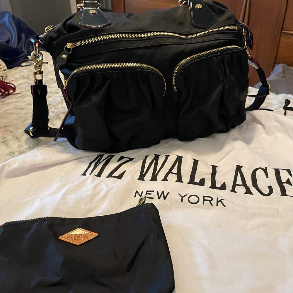 Black MZ Wallace Nylon Shoulder Bag